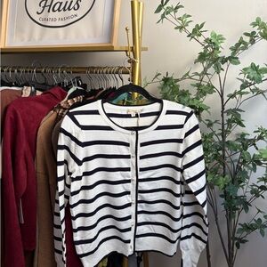 Hem & Thread Black and White Striped Sweater